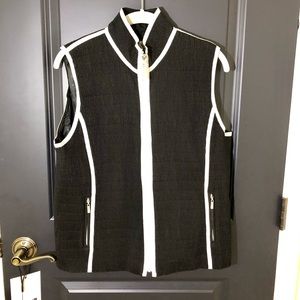 Tehama Nancy Haley Ribbed Black Golf Vest